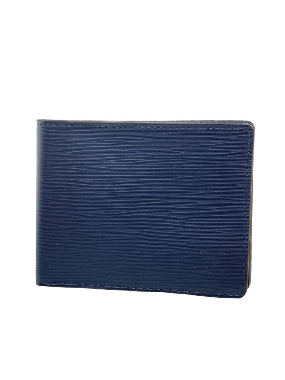Louis Vuitton Billfold Epi Portefeuille Multiple Blue Marine Wallet